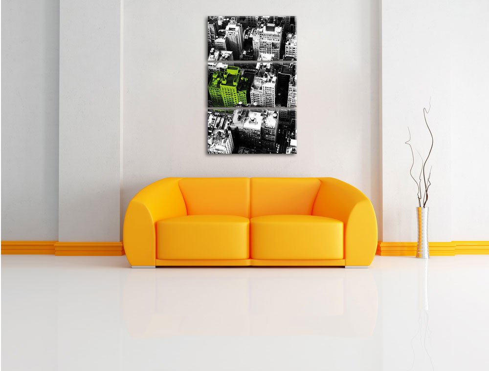 Leinwandbild New York City 3-teilig Schwarz-Weiss 120x80cm - Bild 2