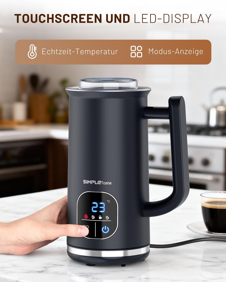Milchaufschäumer elektrisch 4-in-1 mit Display 400W Marineblau - Bild 2
