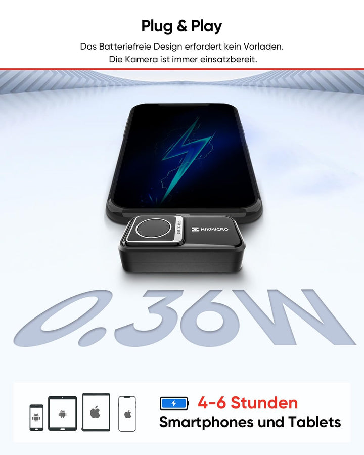 Wärmebildkamera Smartphone 256×192 IR 50° Weitwinkel Android iOS - Bild 8