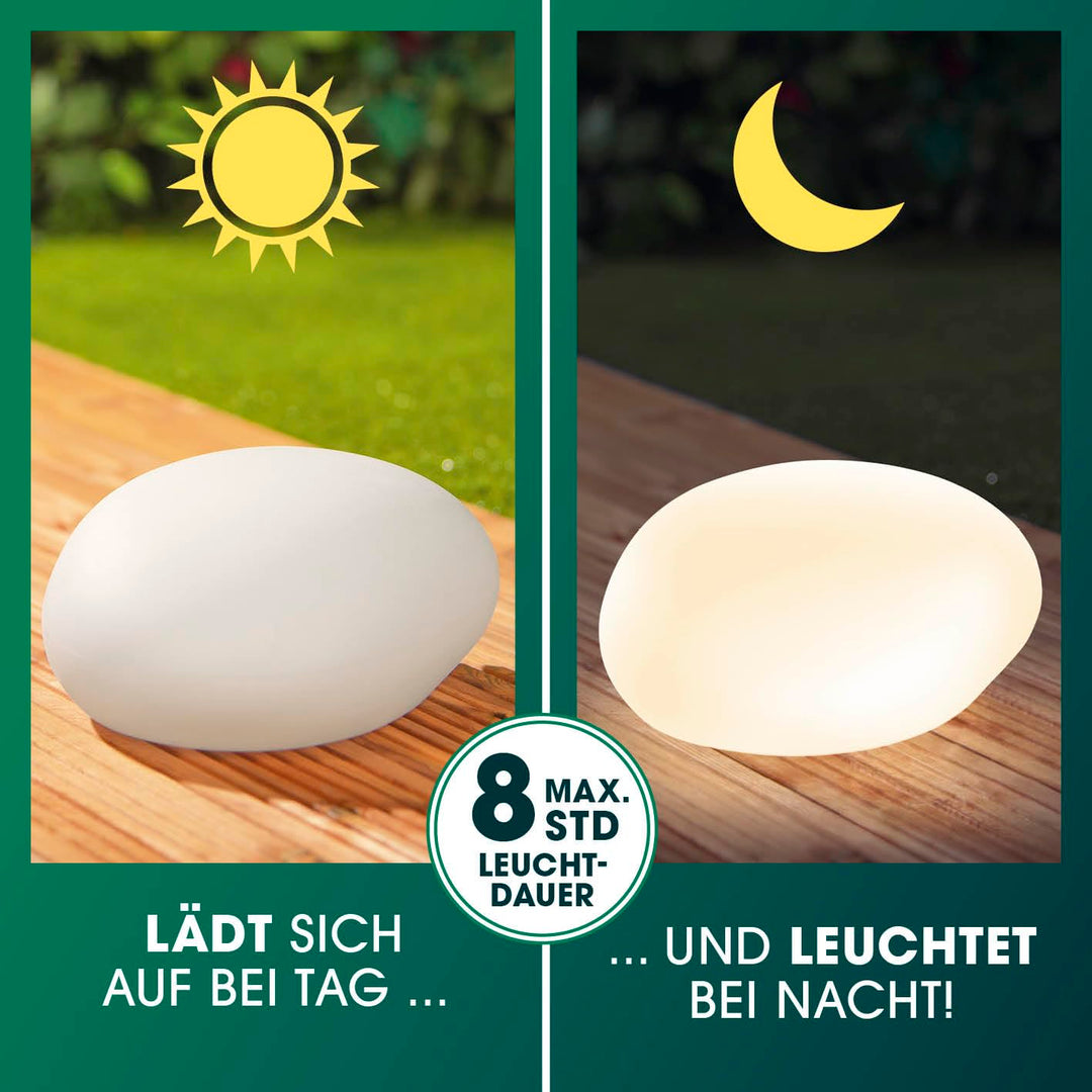 Solar Gartenleuchte Stein-Design RGB Farbwechsel IP67 mit Fernbedienung - Bild 2