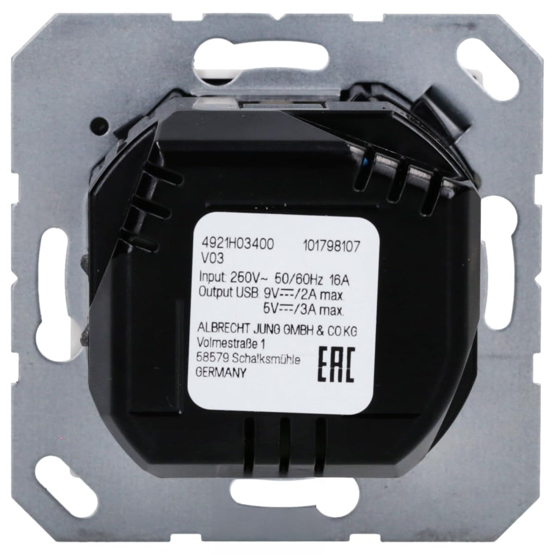 SCHUKO-Steckdose mit USB Typ A+C 3A Unterputz Alpinweiss Serie A - Bild 4