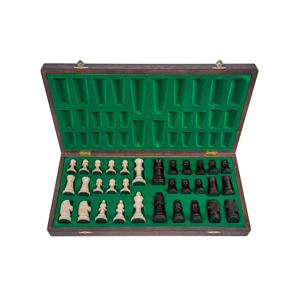 Schachspiel Holz Staunton 4 mit gewichteten Figuren Turniergrösse - Bild 3