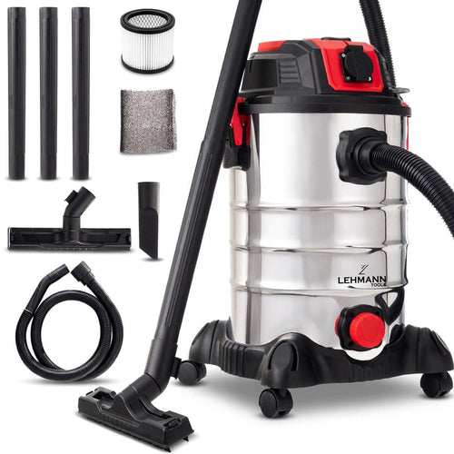 Nass-Trockensauger 30L Metall mit HEPA-Filter und Blasfunktion