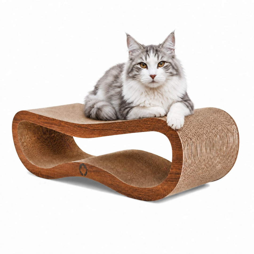 Kratzbrett Lounge Orbit XXL Wellpappe mit Katzenminze 84x24x23cm
