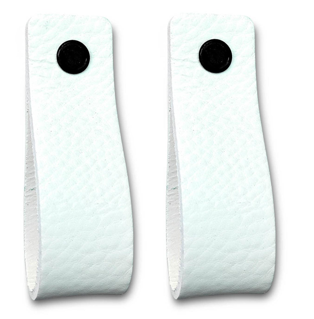 Ledergriffe Möbel Weiss 16,5 x 2,5 cm 12er-Set mit Schrauben - Bild 8