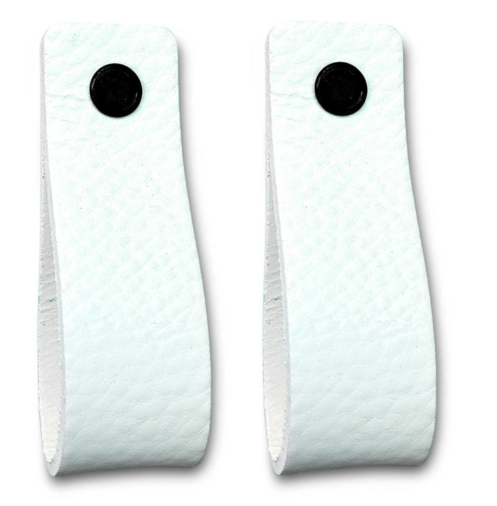 Ledergriffe Möbel Weiss 16,5 x 2,5 cm 12er-Set mit Schrauben - Bild 8