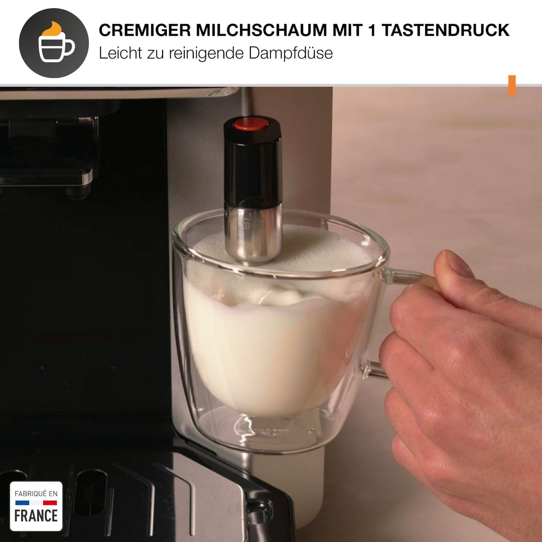 Kaffeevollautomat mit Milchdüse Filterkaffee-Funktion Metalbrühgruppe - Bild 6