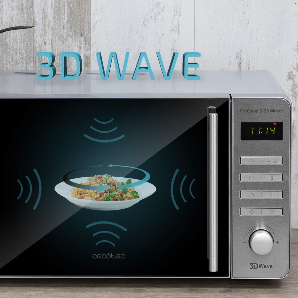 Mikrowelle mit Grill 20 L Edelstahl Spiegeltür 700 W / 800 W - Bild 4