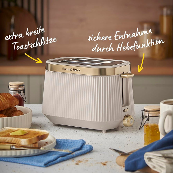Toaster 2-Scheiben Steingrau mit Lift &amp; Look Funktion und Brötchenaufsatz - Bild 2