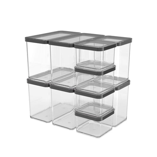 Vorratsdosen-Set 10-teilig mit Deckel stapelbar für Küche
