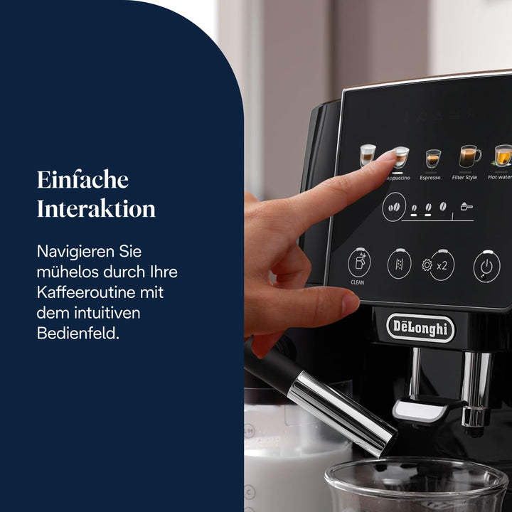 Kaffeevollautomat mit Milchsystem 5 Getränke schwarz schmal - Bild 5