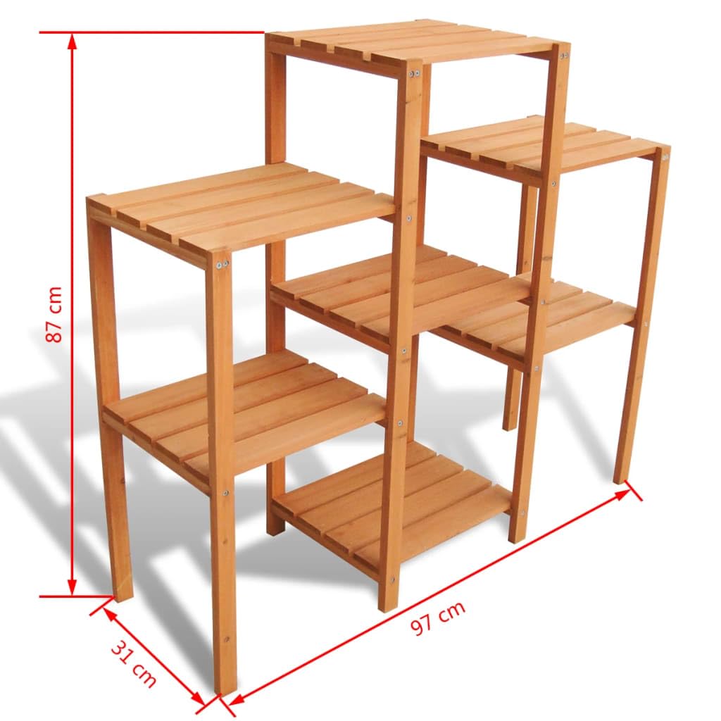 Pflanzentreppe Massivholz Tannenholz 97x31x87 cm für Aussen - Bild 2