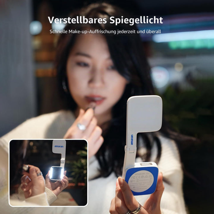 LED Videolicht magnetisch 2700K-6500K mit Spiegelfunktion 85g - Bild 6