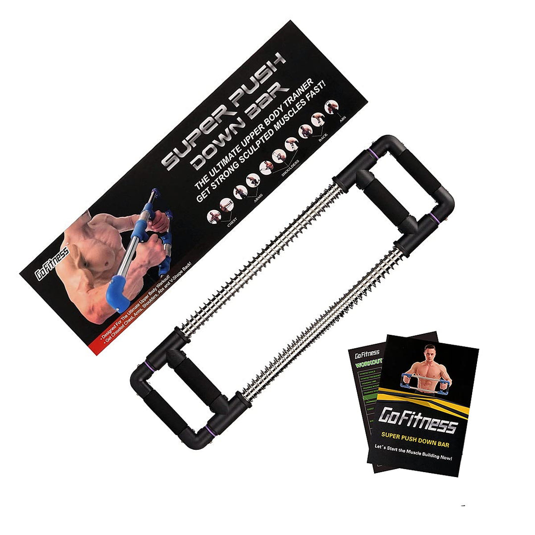 Brusttrainer Push Down Bar 4 Stahlfedern 20-50 kg Widerstand - Bild 8