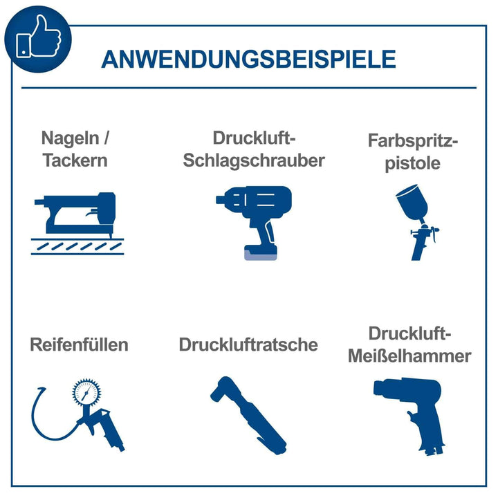 Druckluftkompressor stehend 50L Kessel 10bar ölfrei für Werkstatt - Bild 2