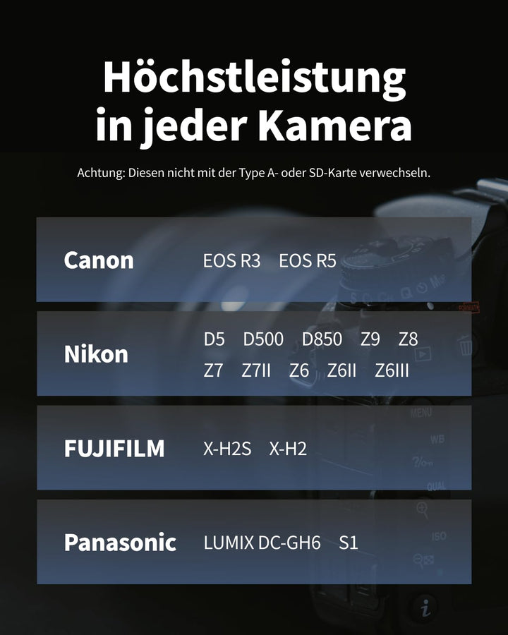 CFexpress 4.0 Typ B Speicherkarte 512GB für Canon Nikon - Bild 9