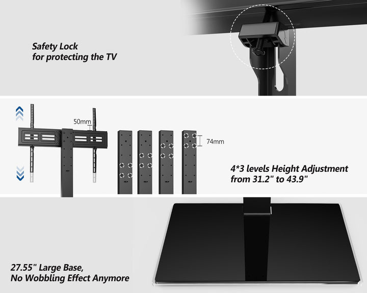 TV Standfuss Universal 50-85 Zoll schwenkbar höhenverstellbar bis 50kg - Bild 2
