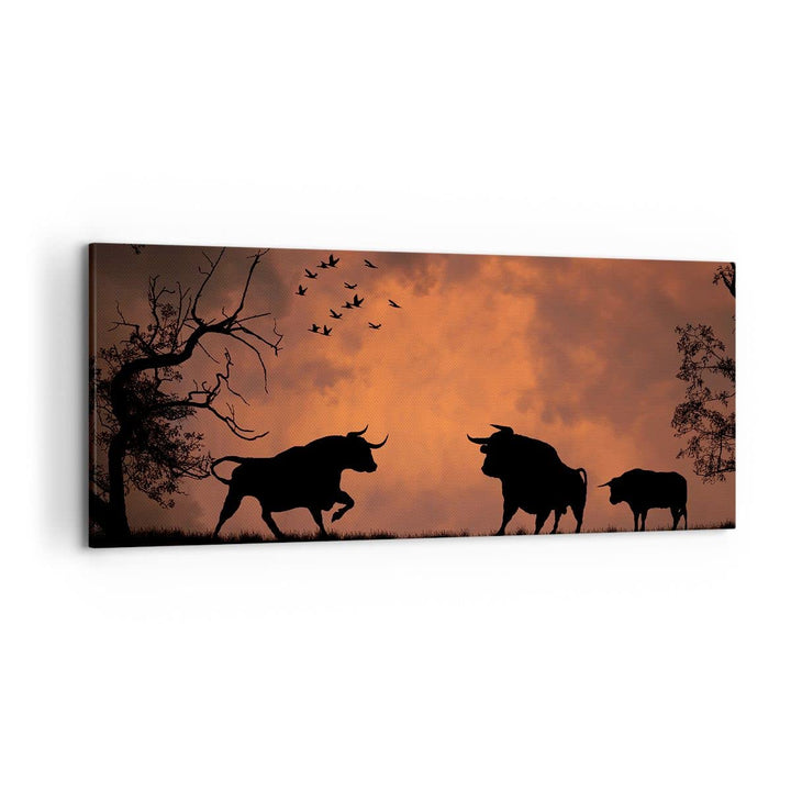 Leinwandbild Natur Tiere 120x50cm aufhängfertig mit Rahmen
