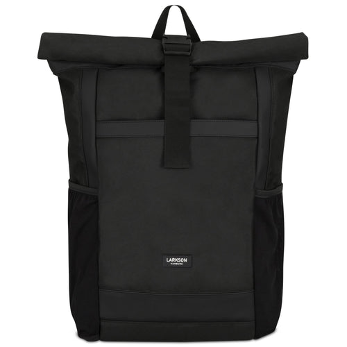 Rolltop Rucksack Schwarz 24L Laptopfach 16 Zoll wasserabweisend