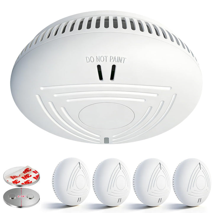 Rauchmelder 10-Jahres-Batterie 4er-Set 85 dB ohne Bohren