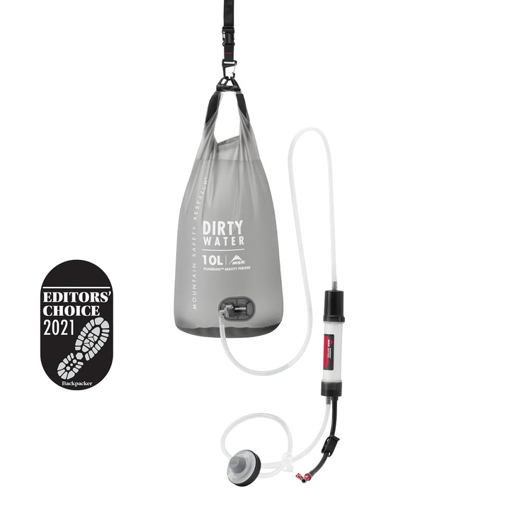 Schwerkraft-Wasserfilter 10 L Hohlfaser mit Aktivkohle für Camping