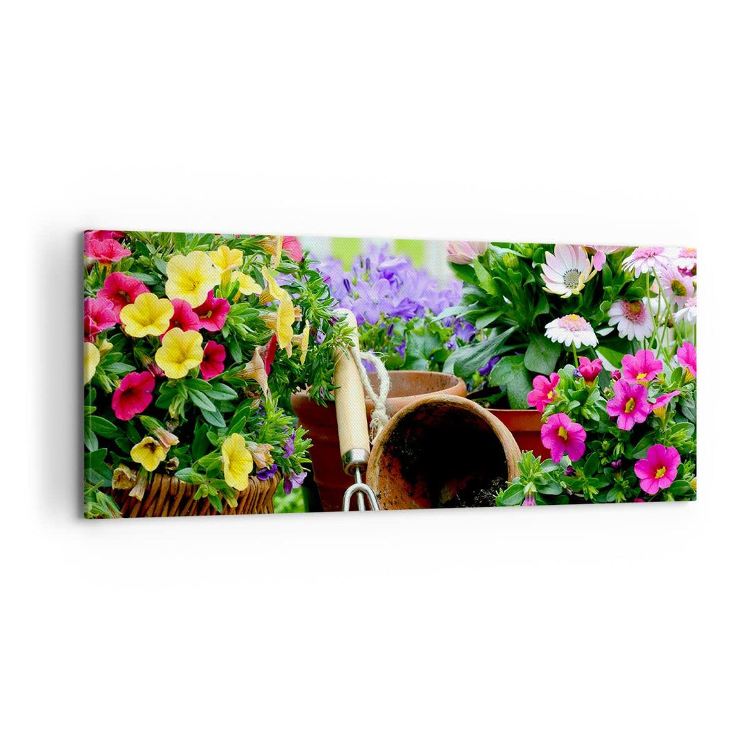 Leinwandbild Botanik Blumen 120x50 cm aufhängefertig