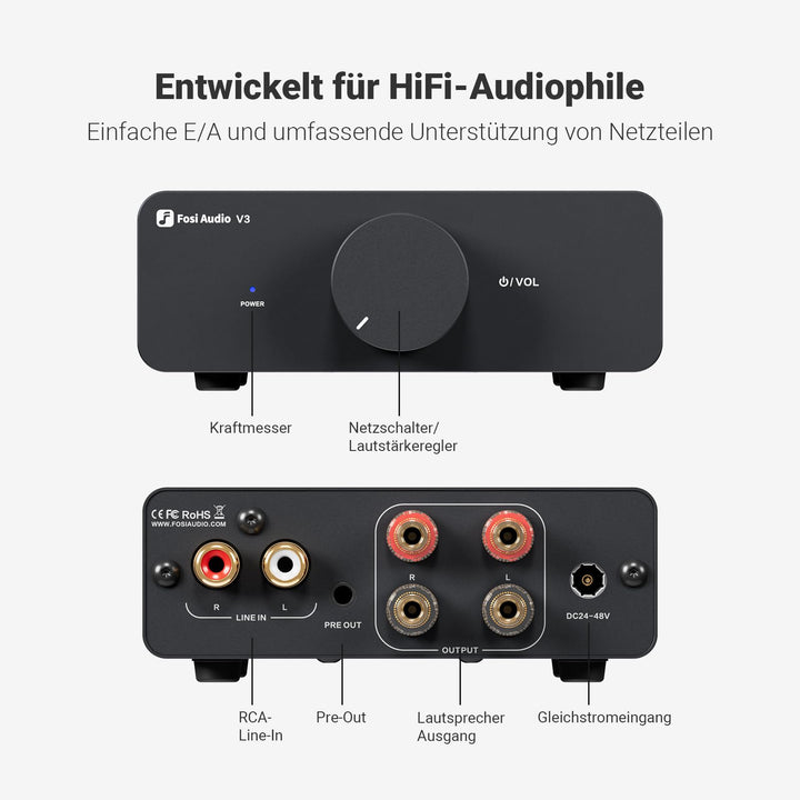 Stereo-Vollverstärker Class D TPA3255 300W x2 für Passivlautsprecher - Bild 2