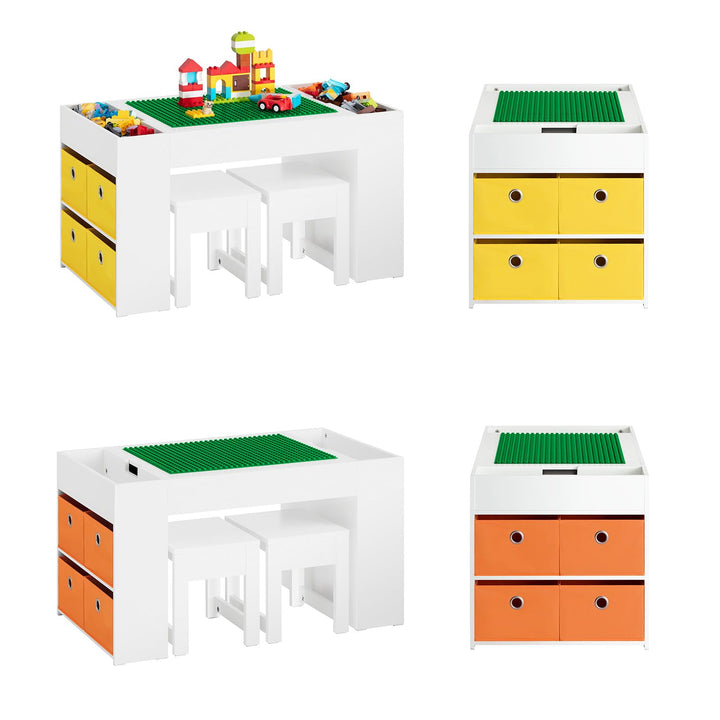 Kindersitzgruppe mit Stauraum MDF Tisch + 2 Stühle 87x50x50cm - Bild 8