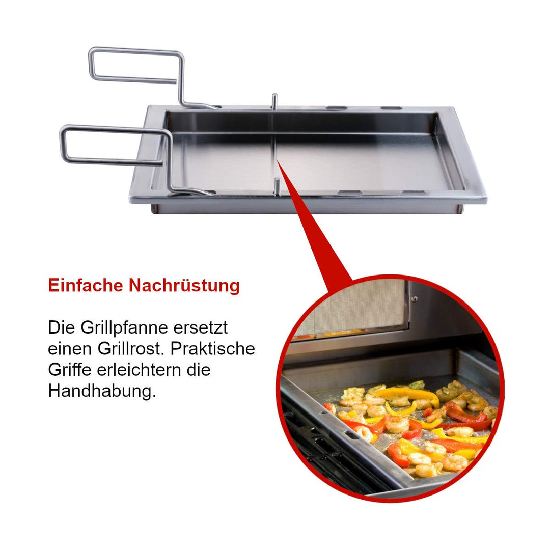 Grillpfanne Edelstahl Plancha 28,7x44,2cm für Weber Spirit 300 - Bild 6
