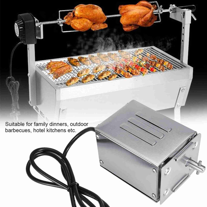 Grillmotor Rotisserie Edelstahl 15W 50-70kgF für Spiessbräter - Bild 4