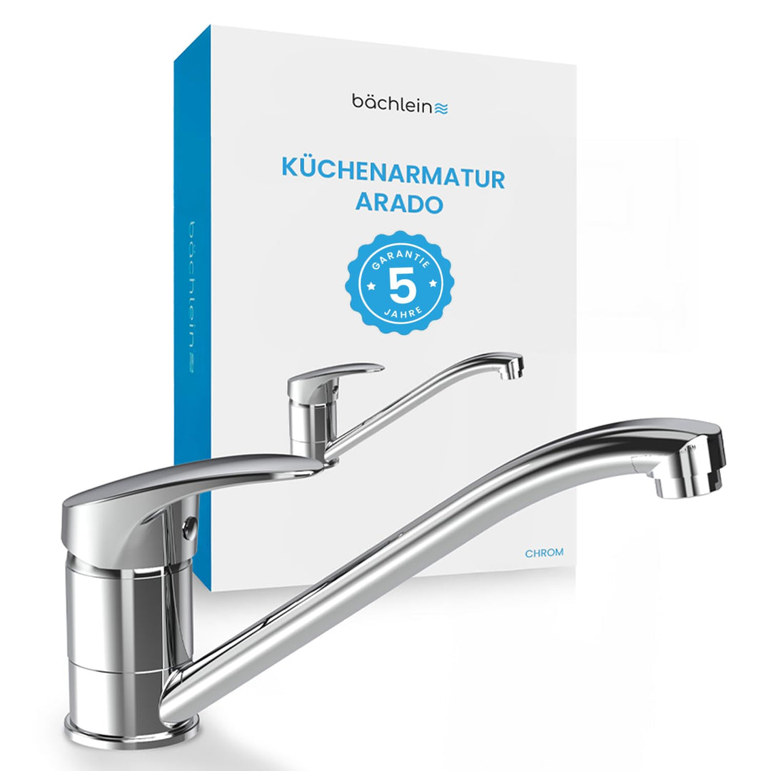 Küchenarmatur Chrom 360° schwenkbar mit Keramikkartusche