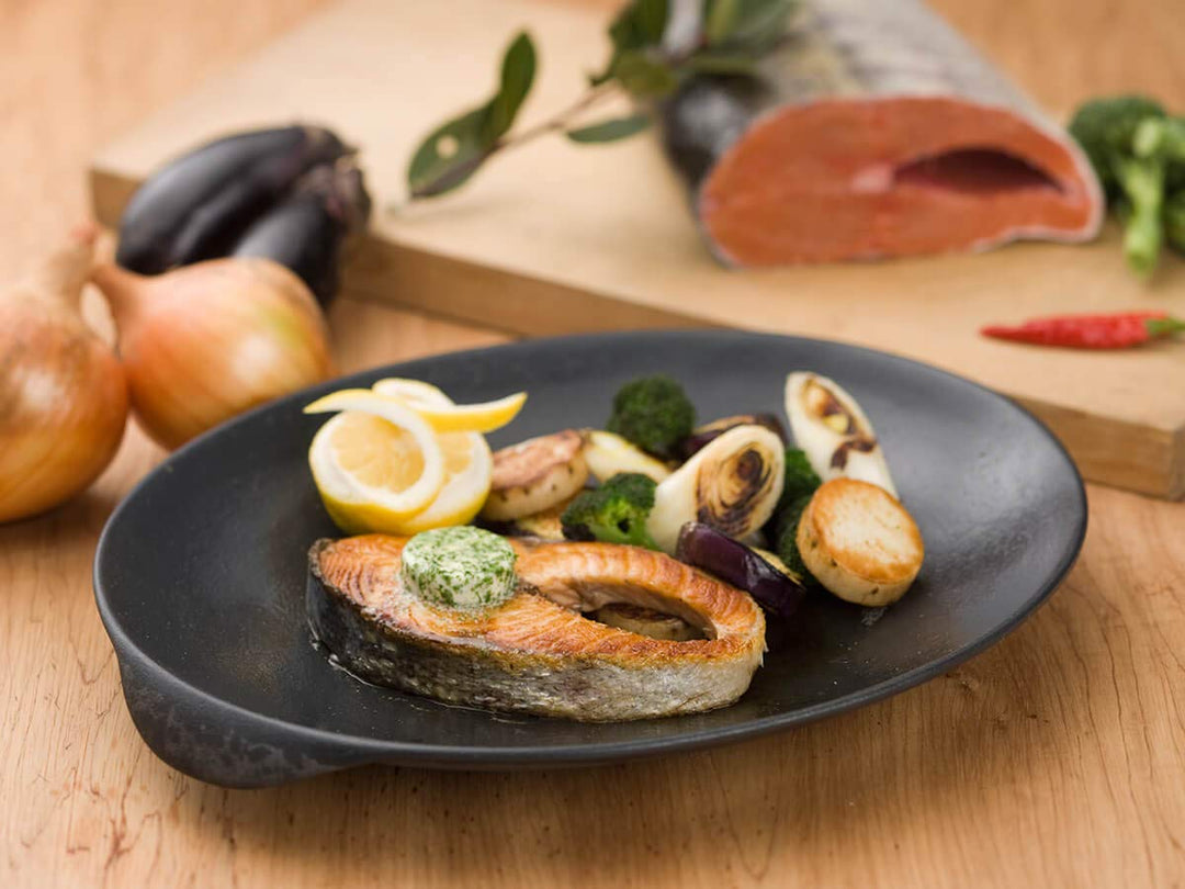 Grill-Pfanne Gusseisen oval 27 cm für Induktion, Gas &amp; Backofen - Bild 6