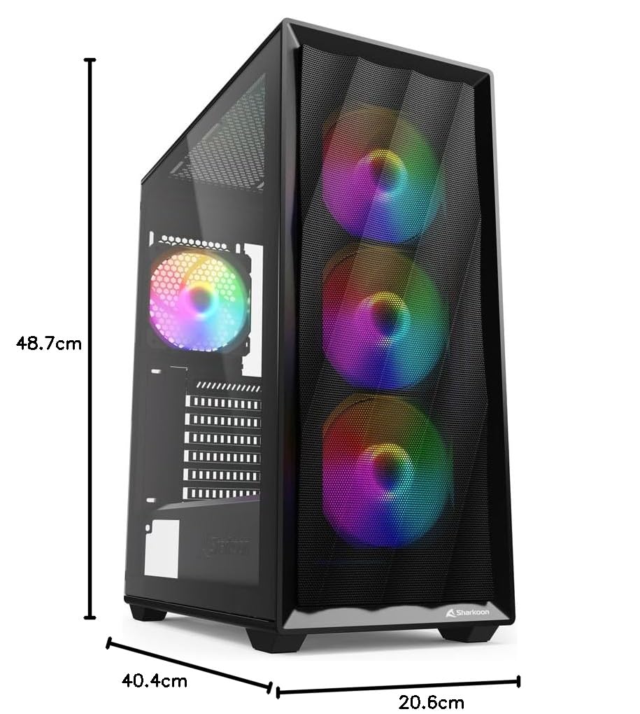 ATX PC-Gehäuse mit 4x RGB-Lüfter, Radiatoren bis 360mm - Bild 9