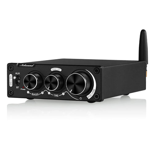 Mini Stereo-Verstärker Bluetooth 5.0 HiFi 200W mit Bass- und Höhenregler