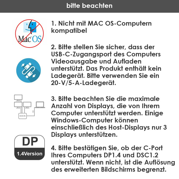 Dockingstation 12-in-1 DisplayPort USB-C 10 Gbit/s 4K144Hz - Bild 7