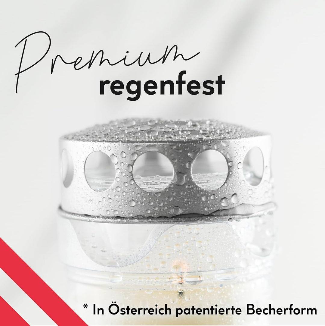 Grabkerzen 6er-Set mit Deckel regenfest ca. 7 Tage Brenndauer - Bild 3