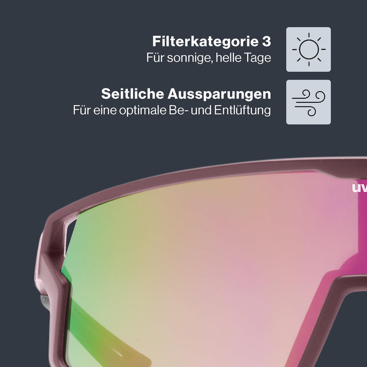 Sportbrille Filterkategorie 3 mit Spiegelscheibe, 100% UV-Schutz - Bild 3