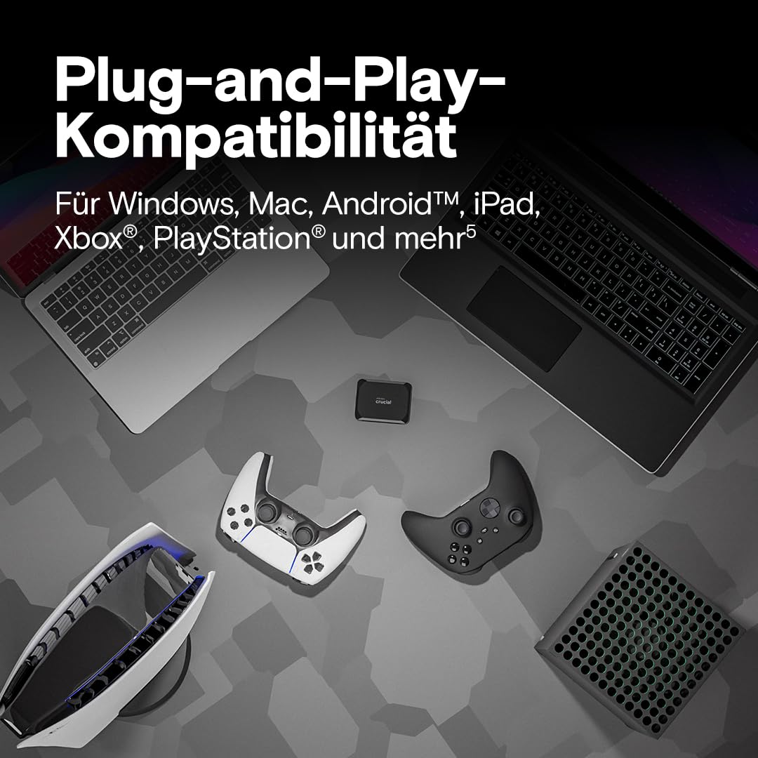 Externe SSD 1TB USB-C 3.2 fuer PC, Mac und Konsolen - Bild 4