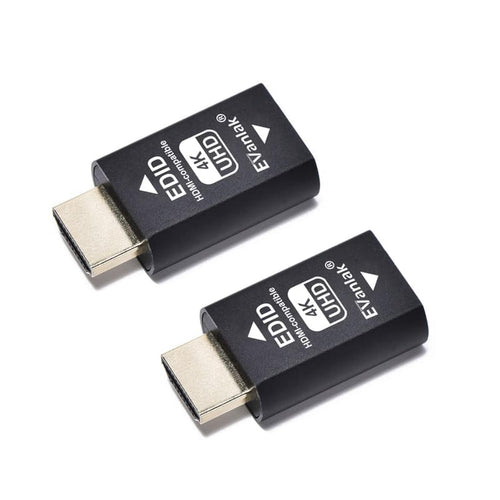 HDMI EDID Emulator Adapter 4K 60Hz für Mac & Windows 2er-Set