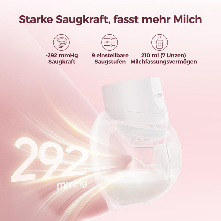 Elektrische Milchpumpe tragbar 2er-Set mit DoubleFit Haube BPA-frei - Bild 3