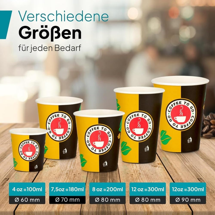 Pappbecher 200 ml 1000 Stück für Kaffee und Tee to Go - Bild 3