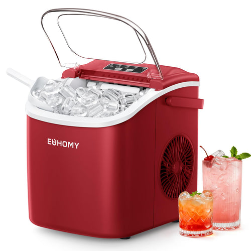 Eiswürfelmaschine Kompakt Rot 12 kg/Tag 2 Eisgrössen selbstreinigend