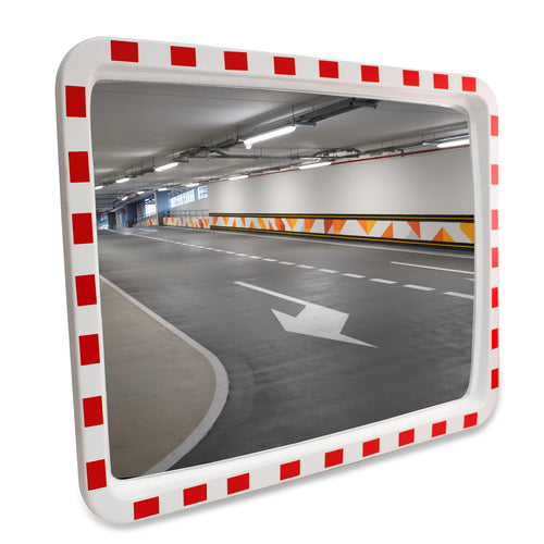 Verkehrsspiegel Konvex 40x60 cm rechteckig mit Halterung innen/aussen