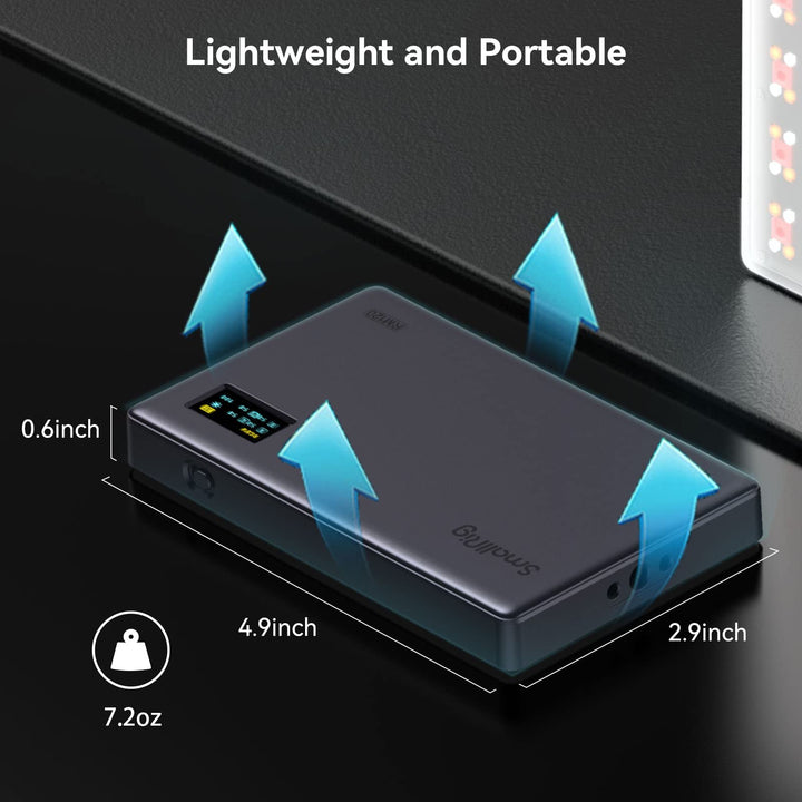 RGB LED Videolicht 120 Perlen OLED 2500K-8500K 5000mAh Akku - Bild 5