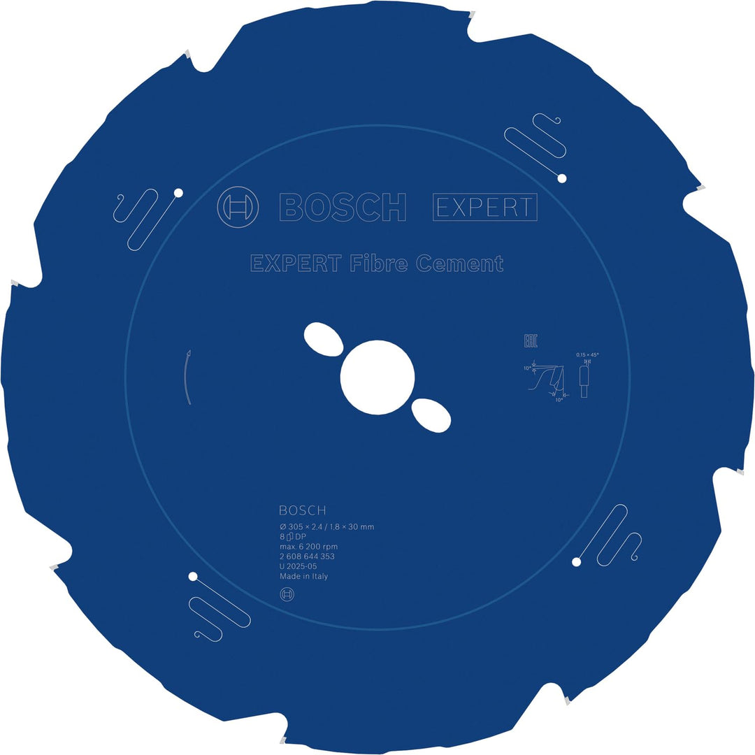 Kreissägeblatt Faserzement PCD-Zähne 305x30 mm Z8 TCG