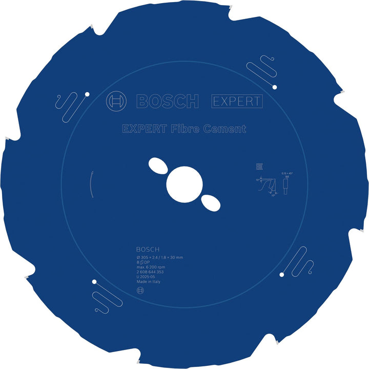 Kreissägeblatt Faserzement PCD-Zähne 305x30 mm Z8 TCG