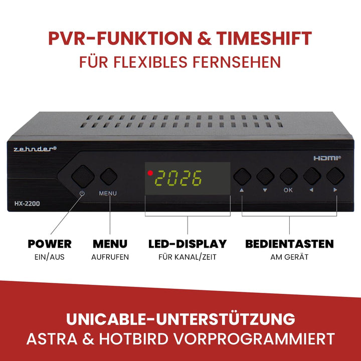 Sat Receiver Full HD mit PVR &amp; Timeshift, Unicable, HDMI &amp; SCART - Bild 5