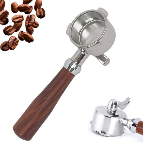 Siebträger 51mm Doppelauslauf 3 Ohren Edelstahl für Delonghi Dedica
