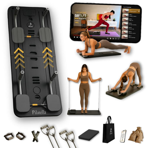 Pilates Board faltbar 5-in-1 mit Widerstandsbändern und Tragetasche