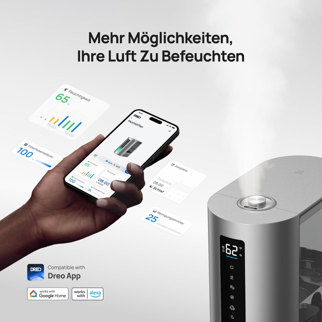 Luftbefeuchter Warm-Kaltnebel 6L Smart 500ml/h für grosse Räume - Bild 5